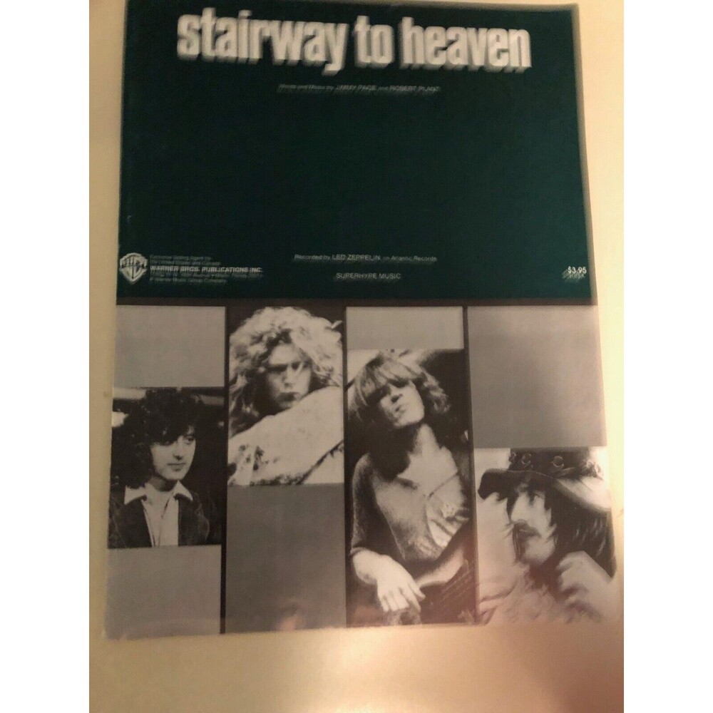 Vintage Led Zeppelin Stairway to Heaven Original Sheet Music Atlantic Records 75